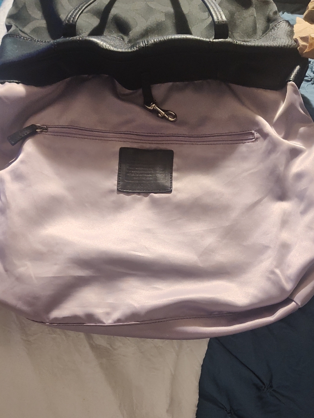Coach Laura Signature Canvas & Leather Tote with Embossed Patch Retail $499 - Picture 10 of 11